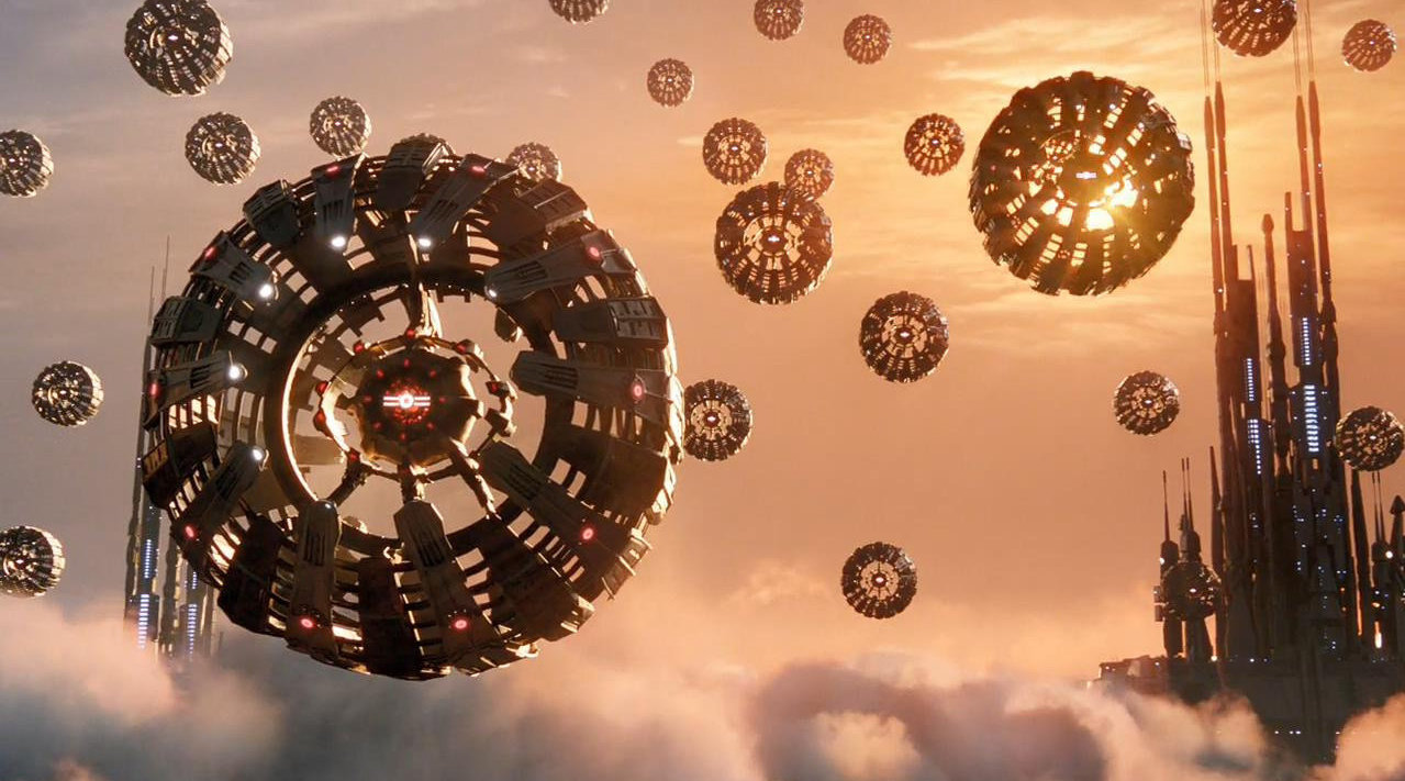 震撼科幻大作, 机械星球升起无数金属球...
